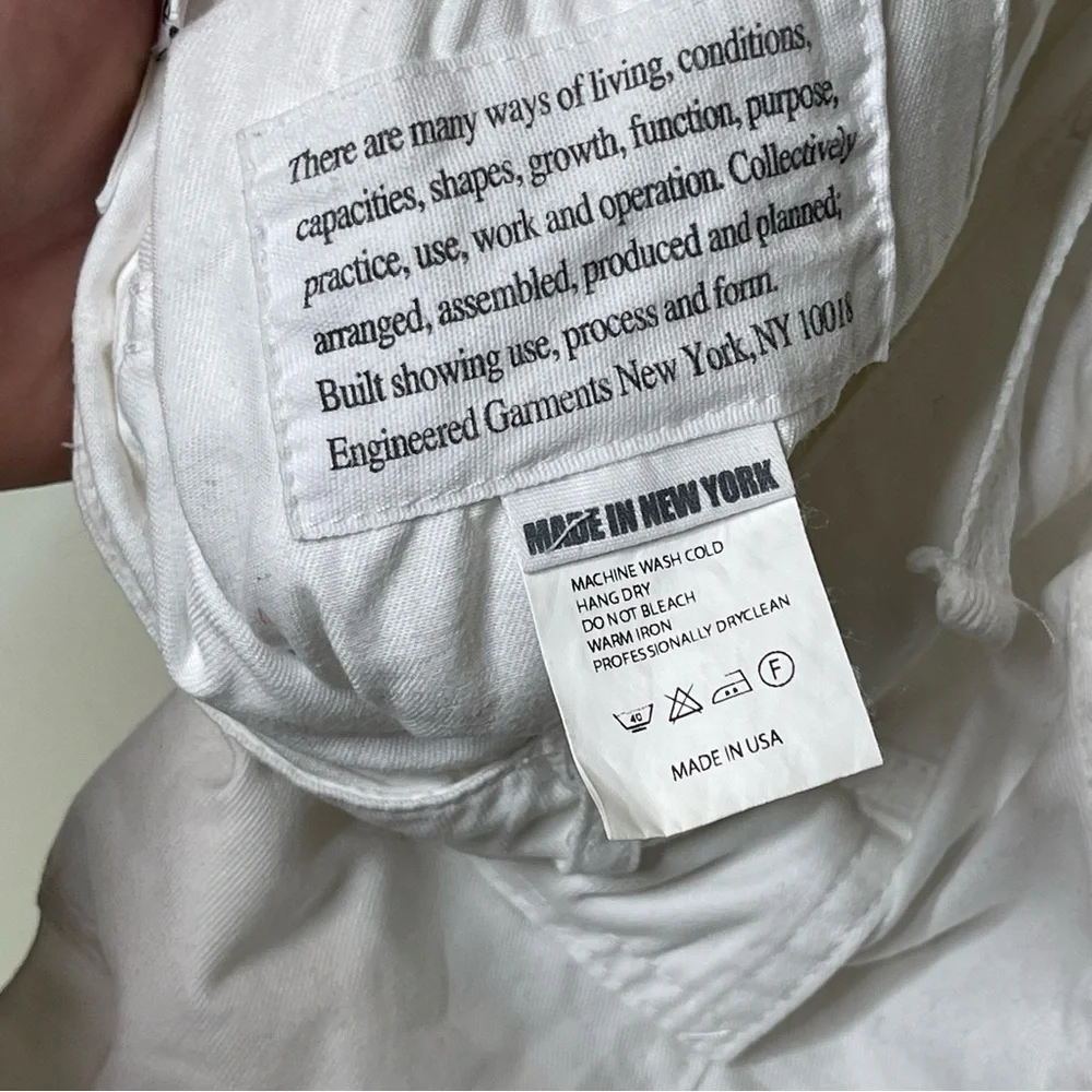 Engineered Garments Fatigue Pant Cotton in White sz S